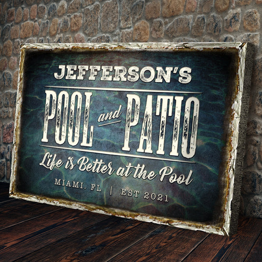 Pool And Patio Sign