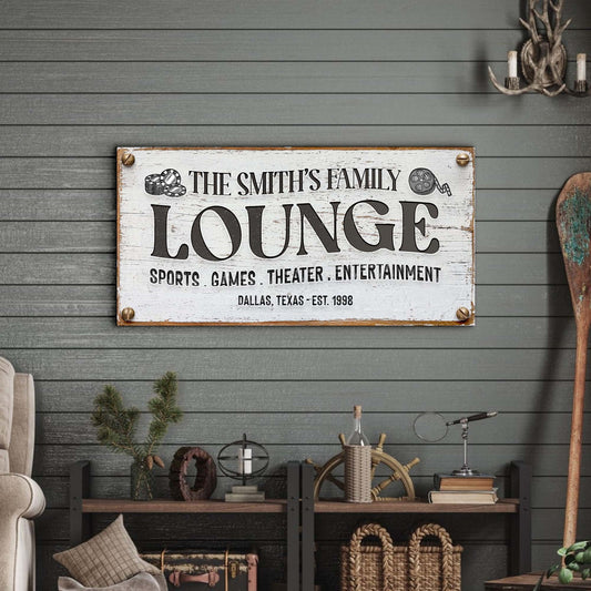 Family Entertainment Lounge Sign