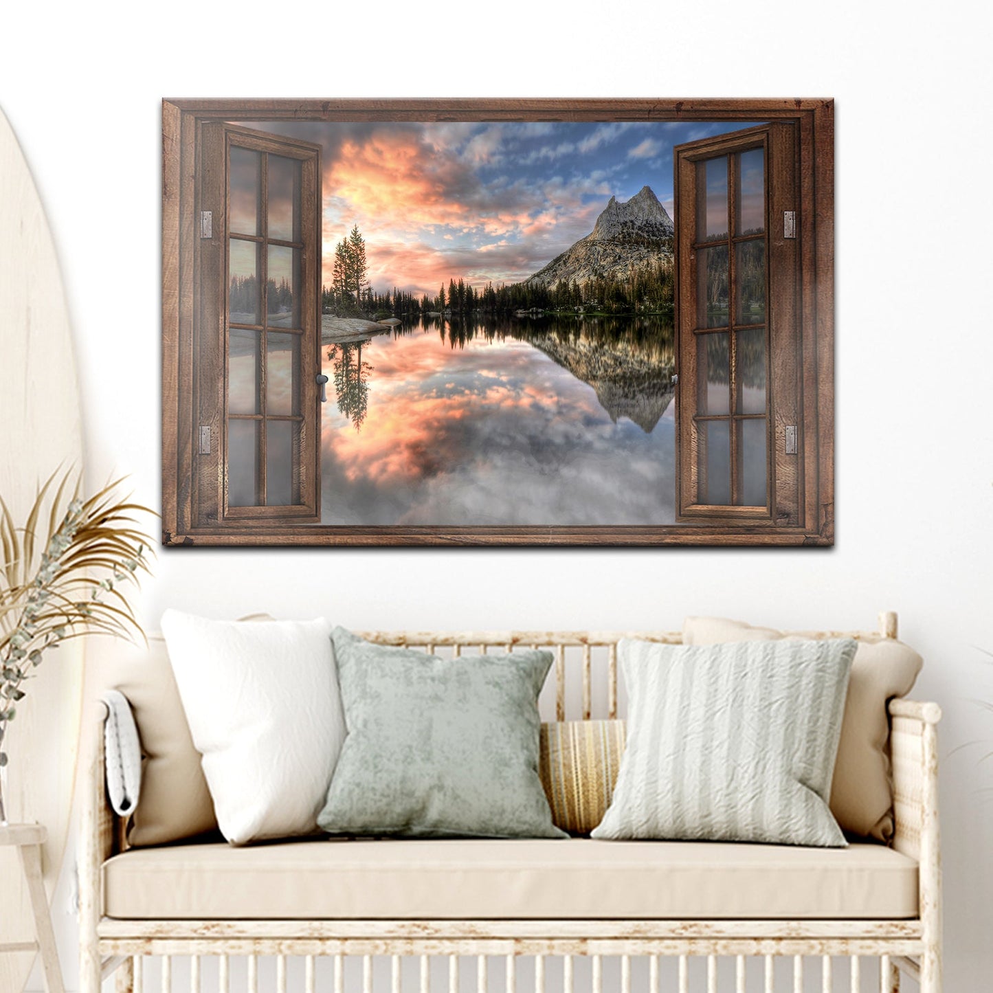 Calming Lake Scenery Canvas Wall Art