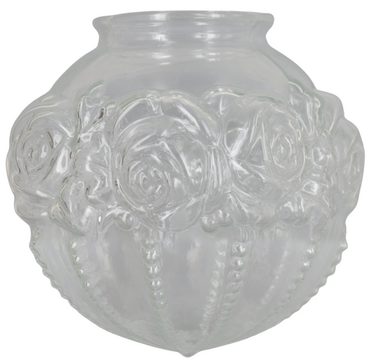 Embossed Antique Clear Glass Globe Replacement