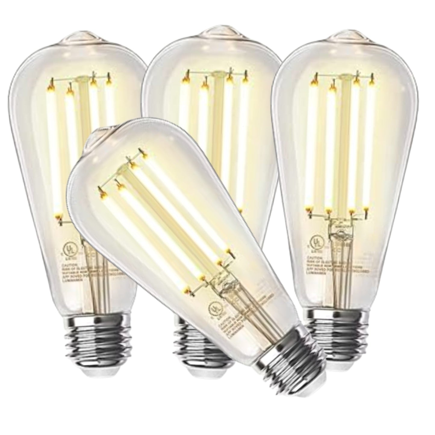 4 Pack - Dimmable Teardrop LED Vintage 60W Eq.