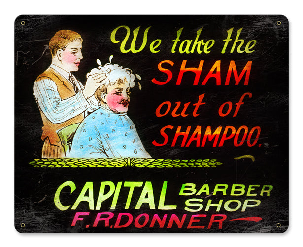 WE TAKE THE SHAM, Nostalgic, Vintage Metal Sign, 15 X 12 Inches