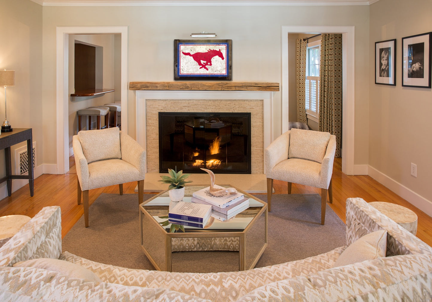 Mustangs Wall Art, NCAA Rustic Metal Sign, Optional Rustic Wood Frame, College Teams, Mascots, and Sports