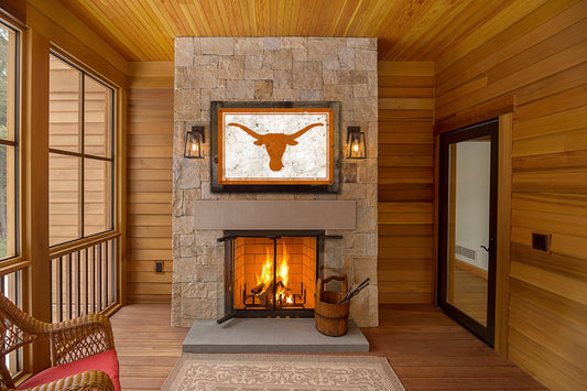 Texas Longhorns Wall Art, NCAA Rustic Metal Sign, Optional Rustic Wood Frame, College Teams, Mascots, and Sports