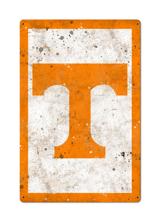 Tennessee Wall Art, NCAA Rustic Metal Sign, Optional Rustic Wood Frame, College Teams, Mascots, and Sports