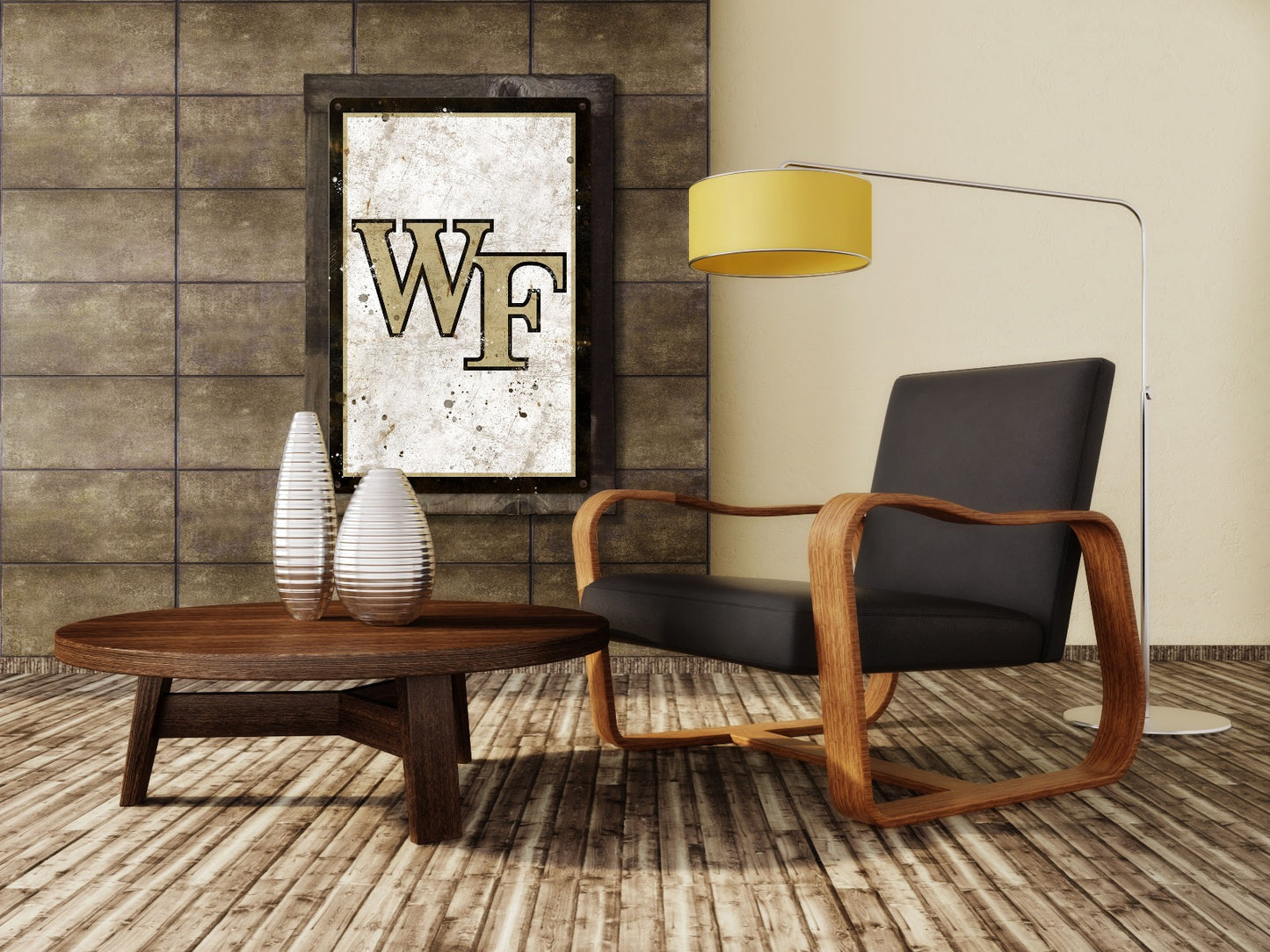 Wake Forest Wall Art, NCAA Rustic Metal Sign, Optional Rustic Wood Frame, College Teams, Mascots, and Sports