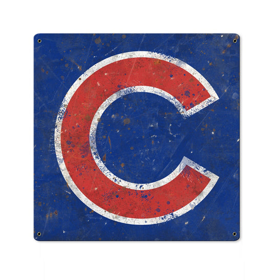 Chicago Cubs Wall Art, Metal Sign