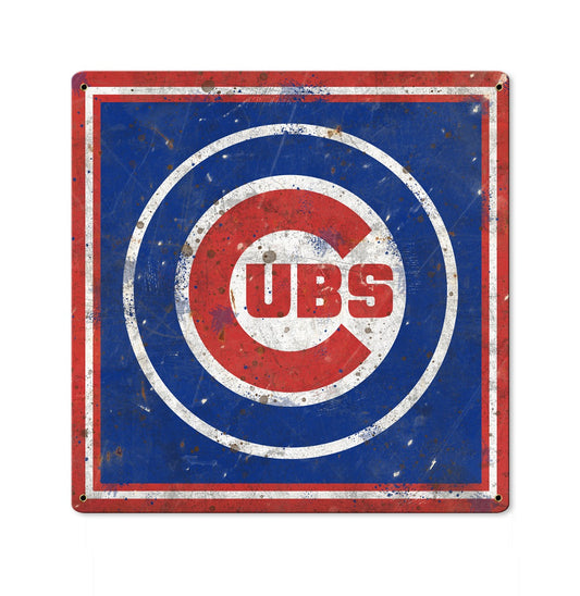 Chicago Cubs Wall Art, Metal Sign