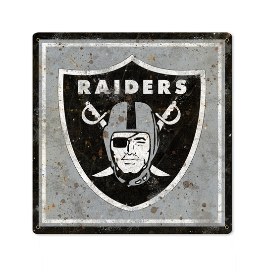 Raiders Wall Art, Metal Sign, NFL