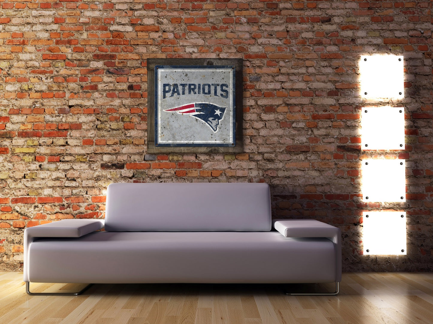 New England Patriots Wall Art, Metal Sign, NFL