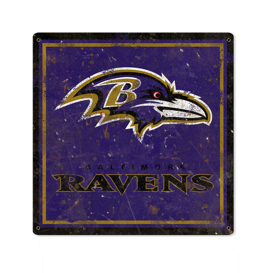 Baltimore Ravens Wall Art, Metal Sign, NFL