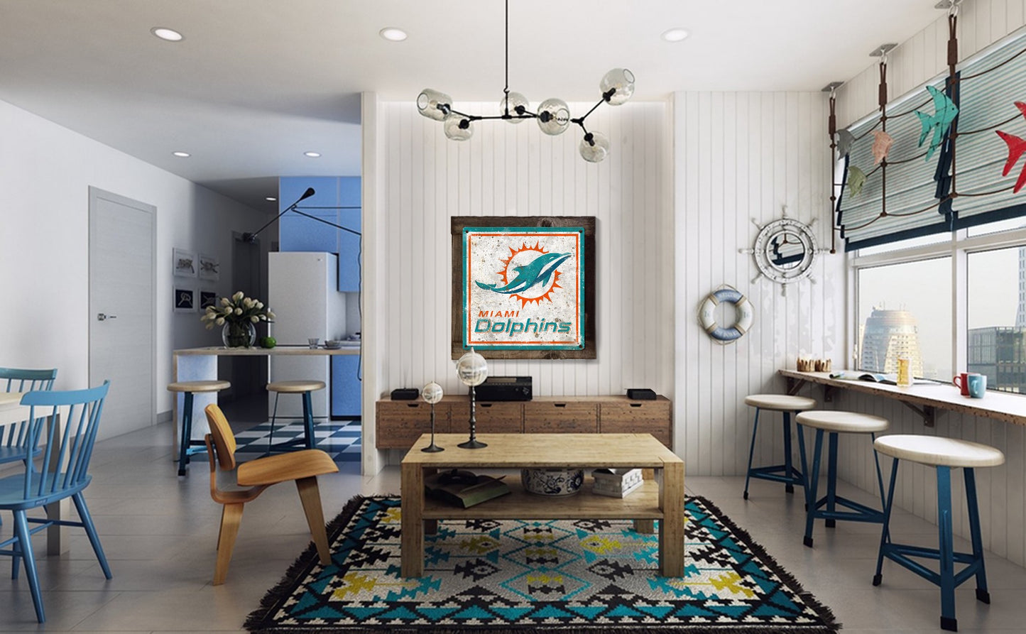 Miami Dolphins Wall Art, Metal Sign, NFL