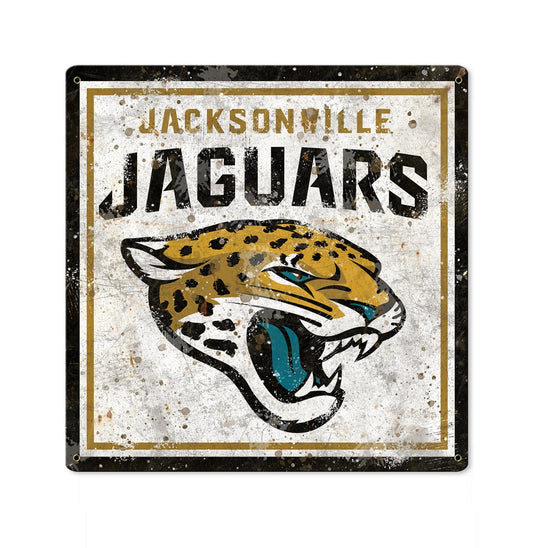 Jacksonville Jaguars Wall Art, Metal Sign, NFL