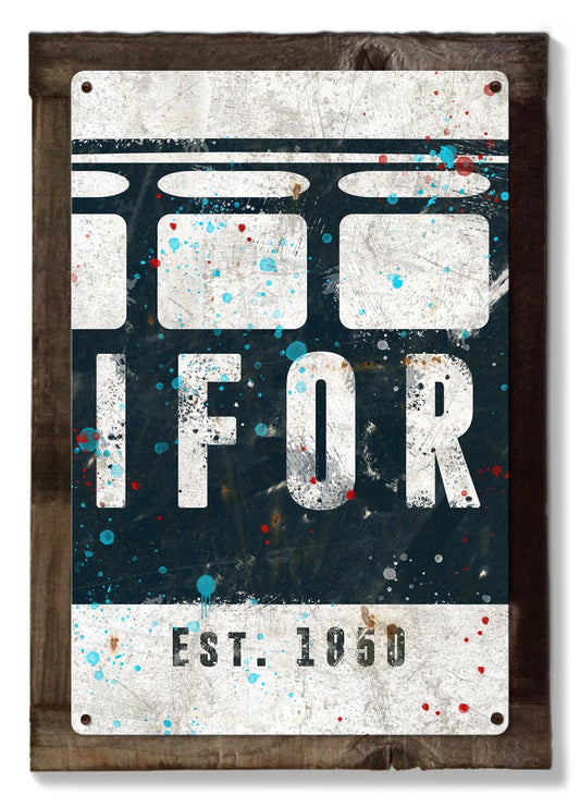 VW Bus Wall Art California, Triptych METAL Sign, Optional Rustic Wood Frame