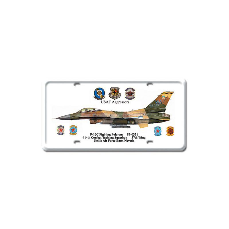 F-16C Fighting Fulcrum, Aviation, License Plate, 6 X 12 Inches