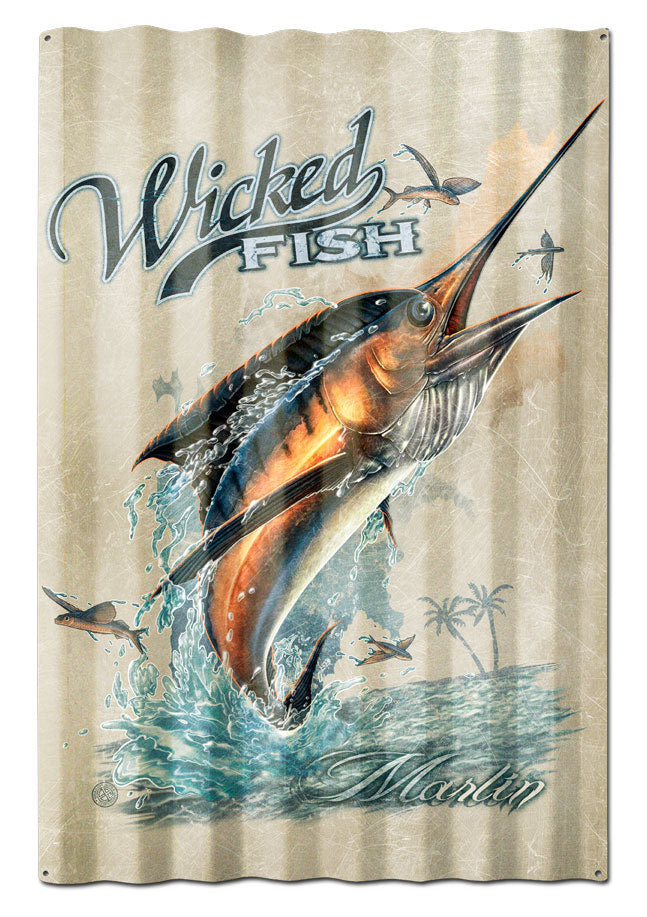 WF MARLIN CORRUGATED, Licensed Products/Erazorbits, SATIN METAL SIGN, 16 X 24 Inches