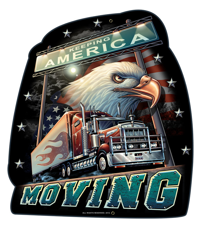 TRUCKERS AMERICA MOVING, Featured Artists/Erazorbits, Plasma, 14 X 16 Inches