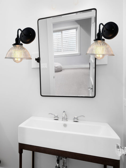 Glass Wall Sconce Light Fixture Factory Holophane Shade