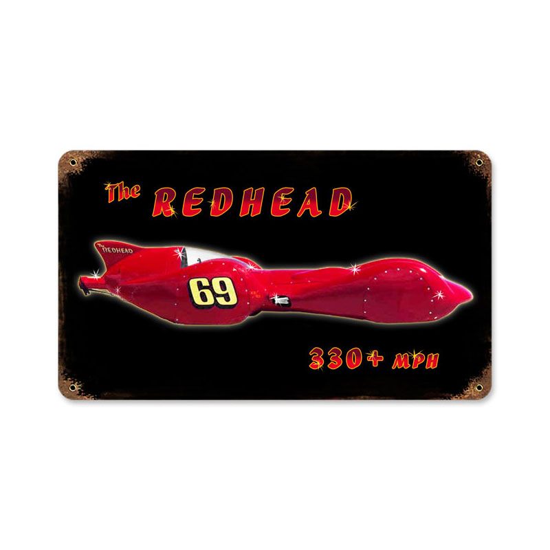 Redhead, Automotive, Vintage Metal Sign, 14 X 8 Inches