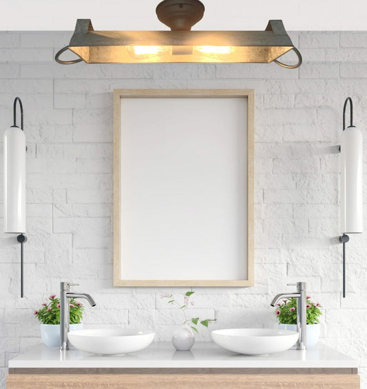 GALVANIZED DOME Ceiling Light Fixture (3 sizes)