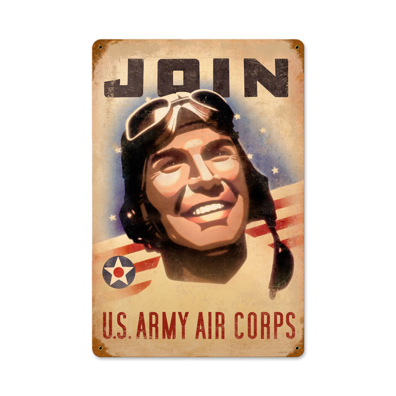 Join Army, Allied Military, Vintage Metal Sign, 12 X 18 Inches