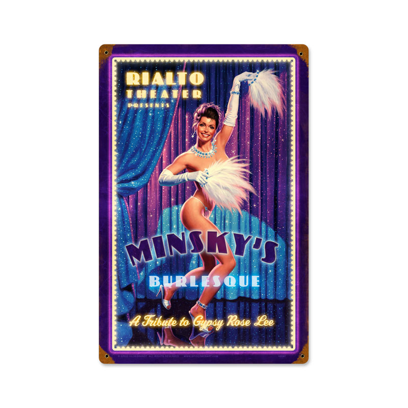Gypsy Rose, Pinup Girls, Vintage Metal Sign, 12 X 18 Inches