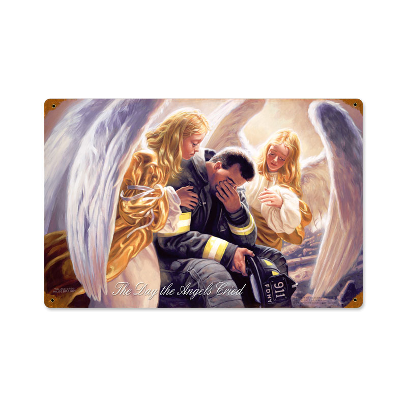 Day the Angels Cried, Metal Sign, Vintage Metal Sign, 18 X 12 Inches