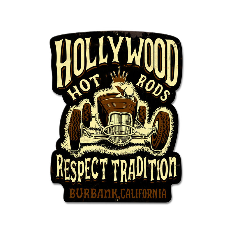 Roadster Respect, Automotive, Custom Metal Shape, 12 X 16 Inches