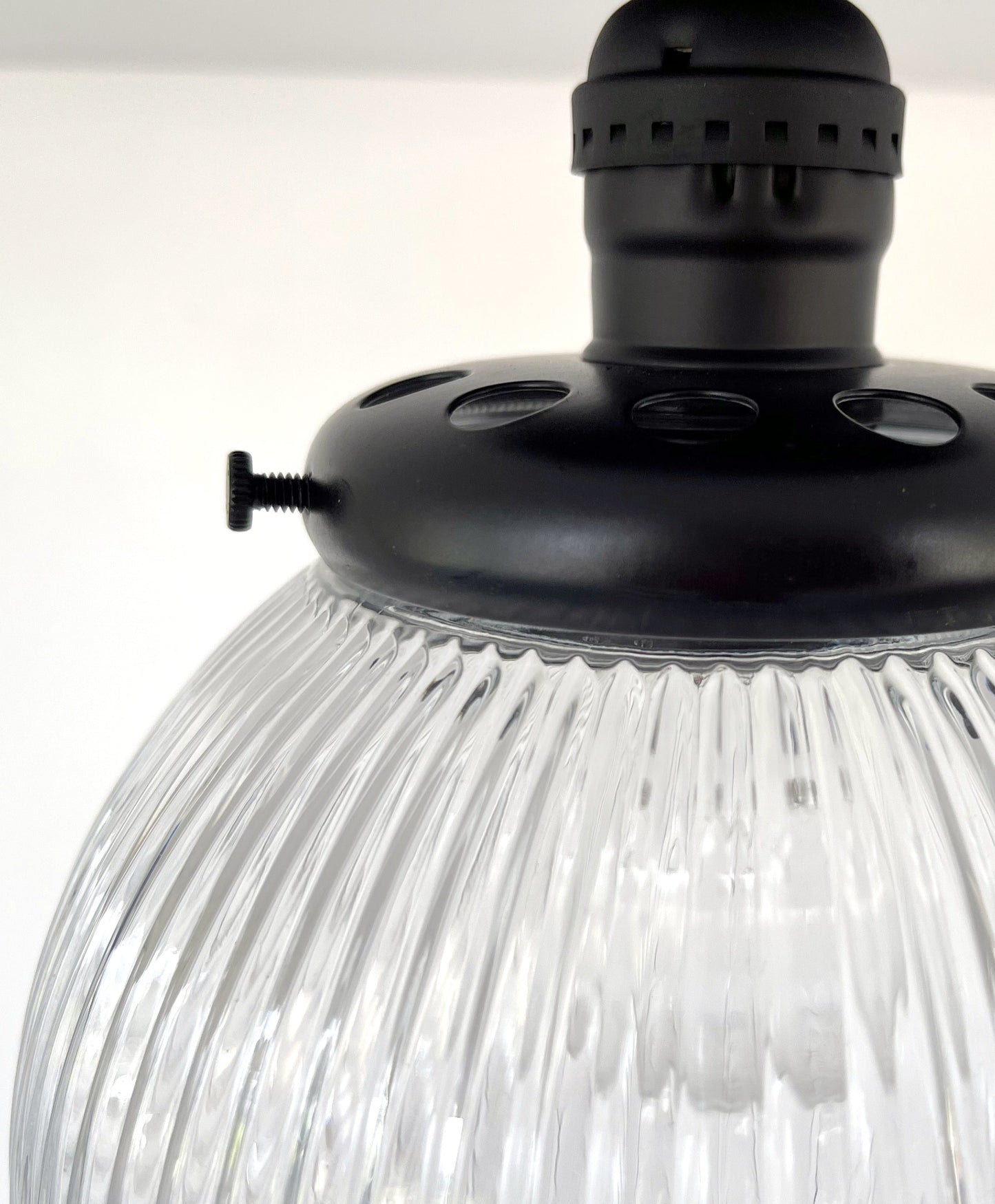 Modern Holophane Glass Ceiling Light