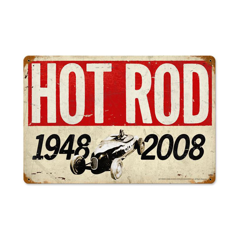60th Anniversary, Automotive, Vintage Metal Sign, 18 X 12 Inches
