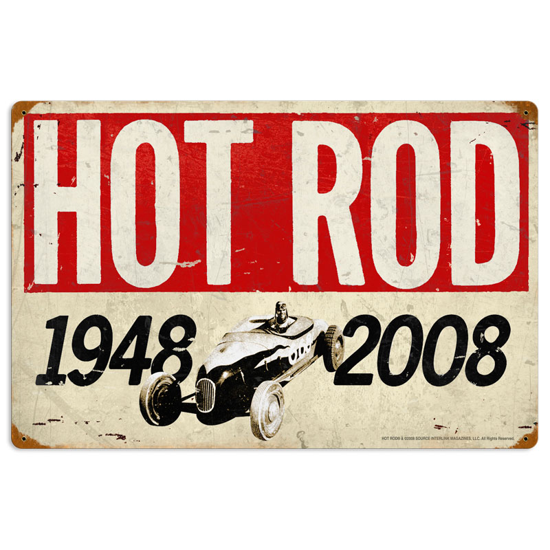 60th Anniversary, Automotive, Vintage Metal Sign, 16 X 24 Inches