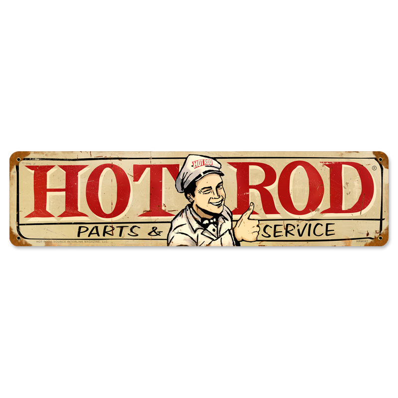 Parts and Service, Automotive, Vintage Metal Sign, 20 X 5 Inches
