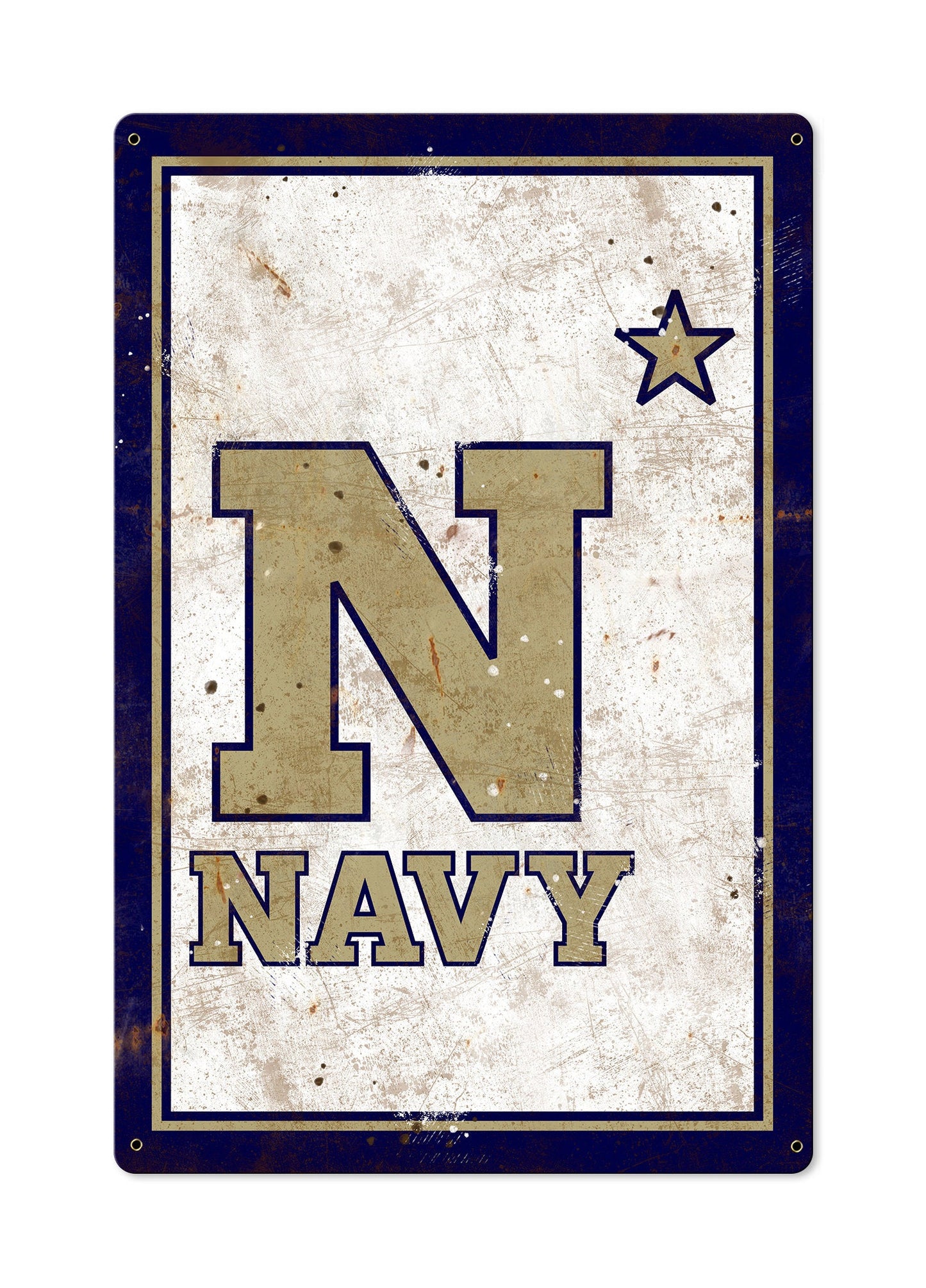 Navy Midshipmen, Wall Art, Rustic Metal Sign, Optional Rustic Wood Frame, College Teams, Mascots, and Sports