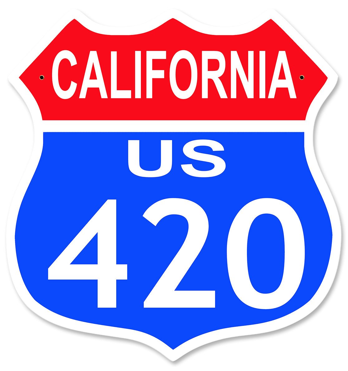 Highway Route 420 California Metal Shield Highway Sign 15" x 15"