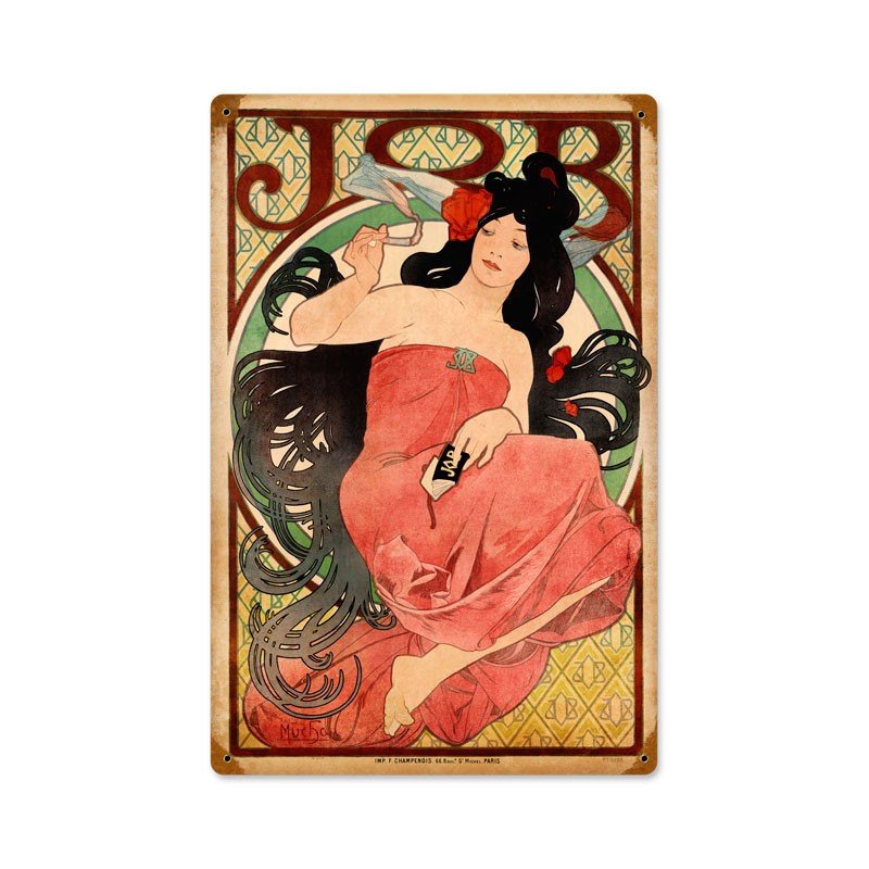 Mucha Jobs Rolling Papers Metal Sign 12" X 18" or 24" X 36"