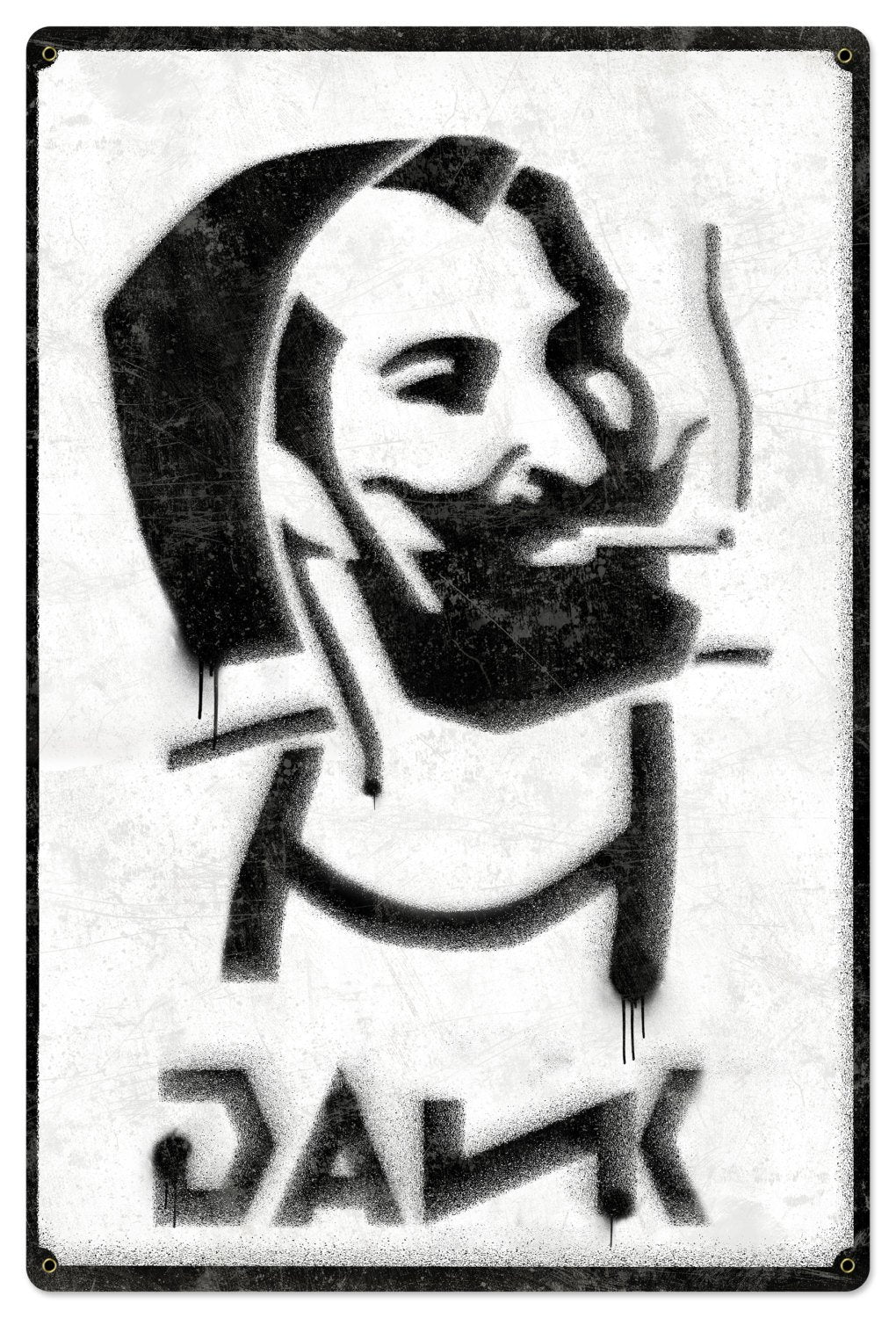 Dank Zig-Zag Man rolling papers Spray Art Metal Sign