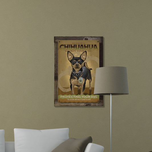 Chihuahua, Dog, METAL Sign, Optional Reclaimed BarnWood Frame, American Steel, Wall Decor, Wall Art, Vintage