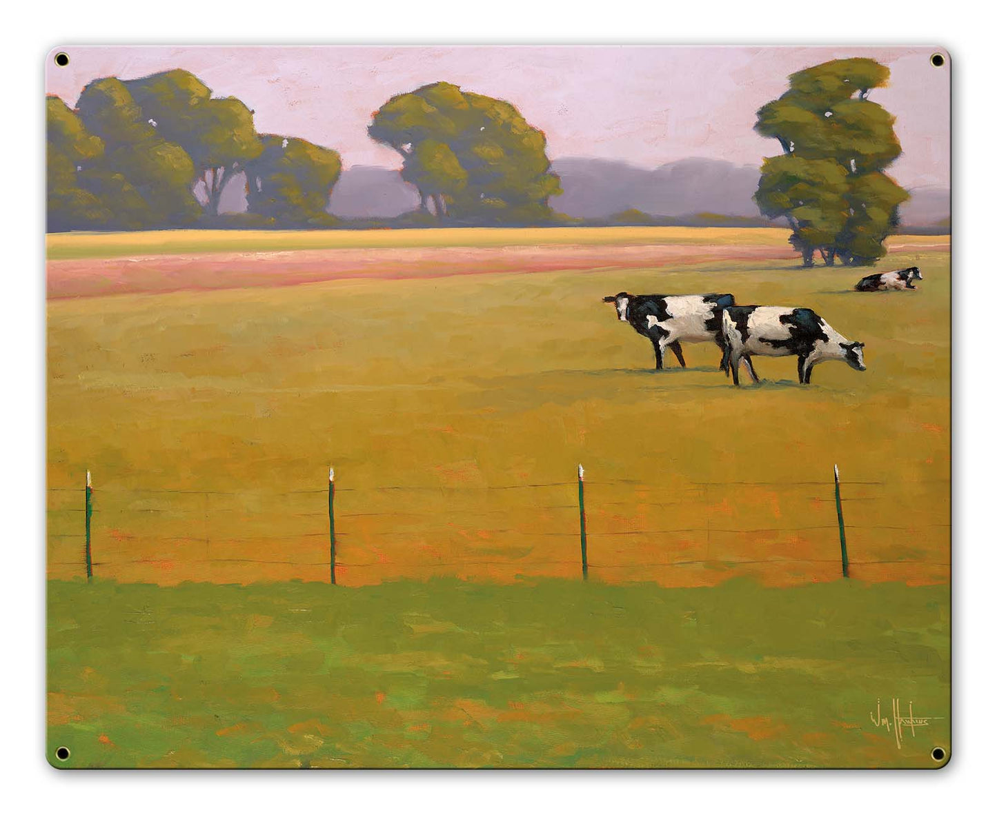 Black And White Among The Green And Gold Vintage Sign, Barn and Country, Metal Sign, Wall Art, 20 X 16 Inches