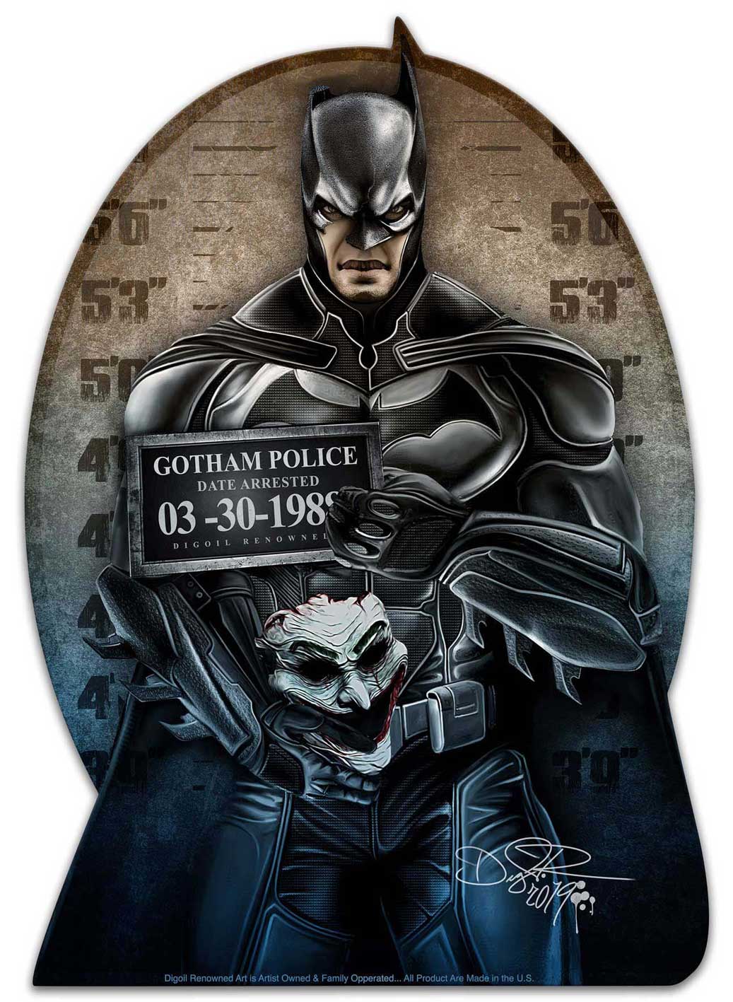 DIG016 - THE BAT, Patriotic, Metal Sign, Wall Art, 14 X 20 Inches