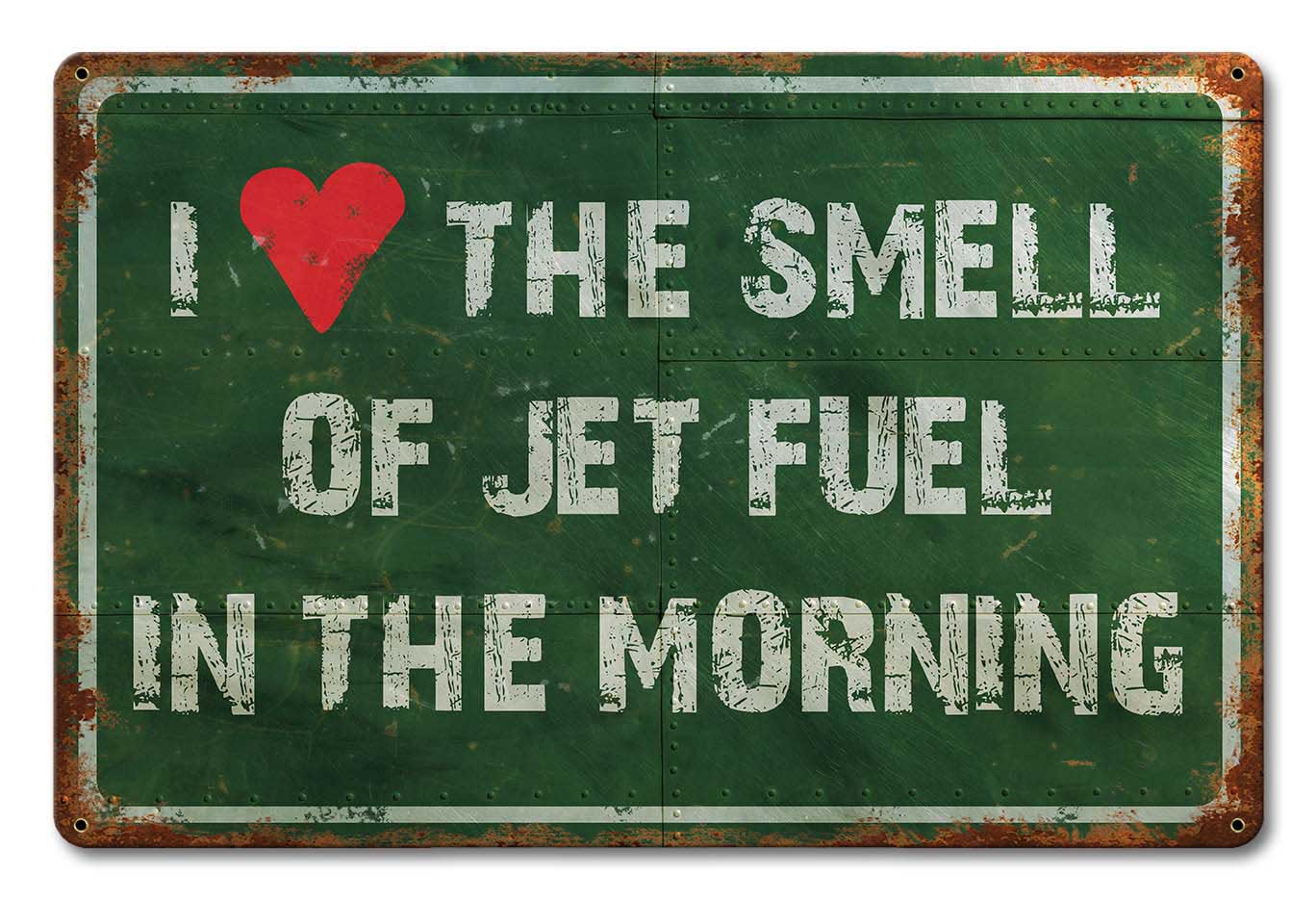 The Smell Of Jet Fuel Vintage Sign, Aviation, Metal Sign, Wall Art, 18 X 12 Inches