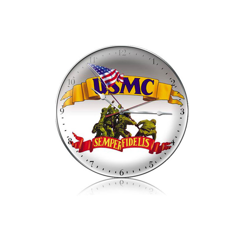 USMC SEMPER FI, Military, Metal Sign, Wall Art, 14 X 14 Inches