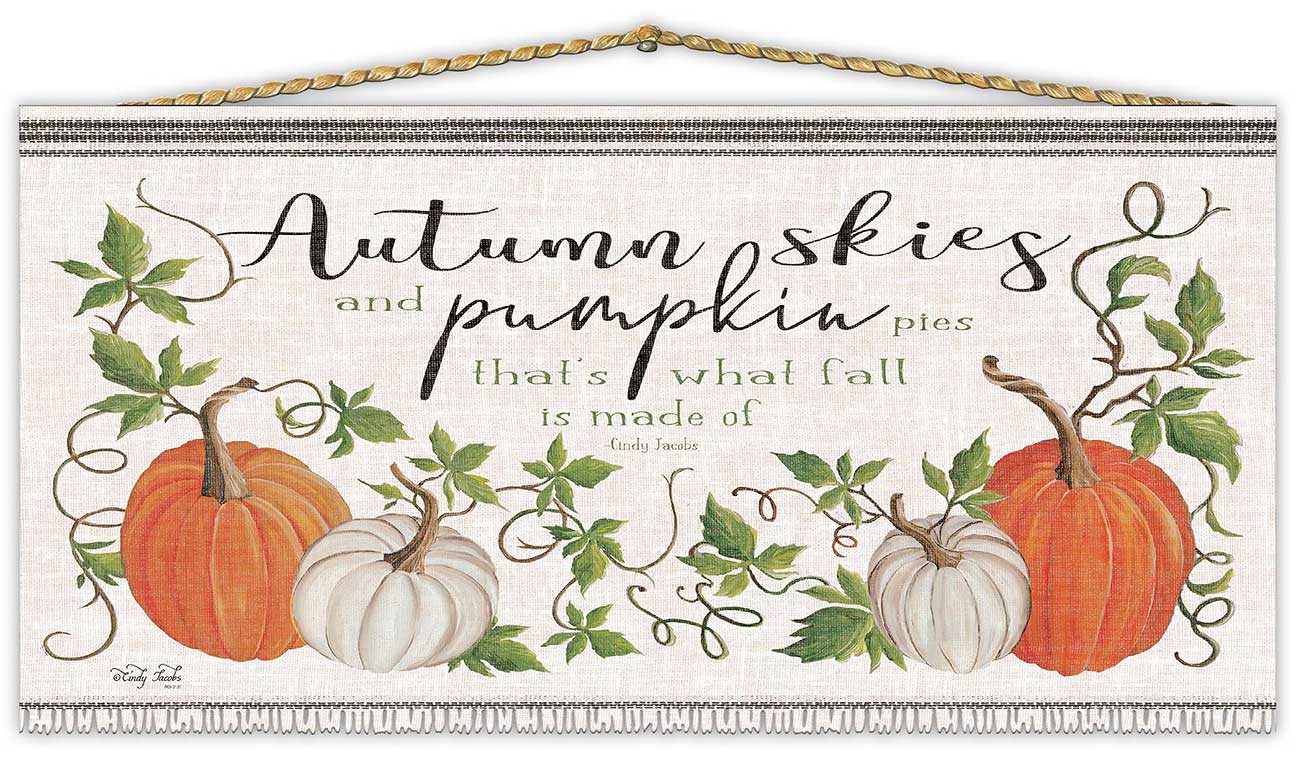 CIN280 - AUTUMN SKIES, Home & Garden, Metal Sign, Wall Art, 18 X 11 Inches