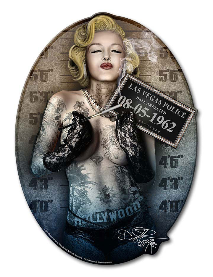 DIG025 - MARL MUGSHOT, Patriotic, Metal Sign, Wall Art, 8 X 12 Inches