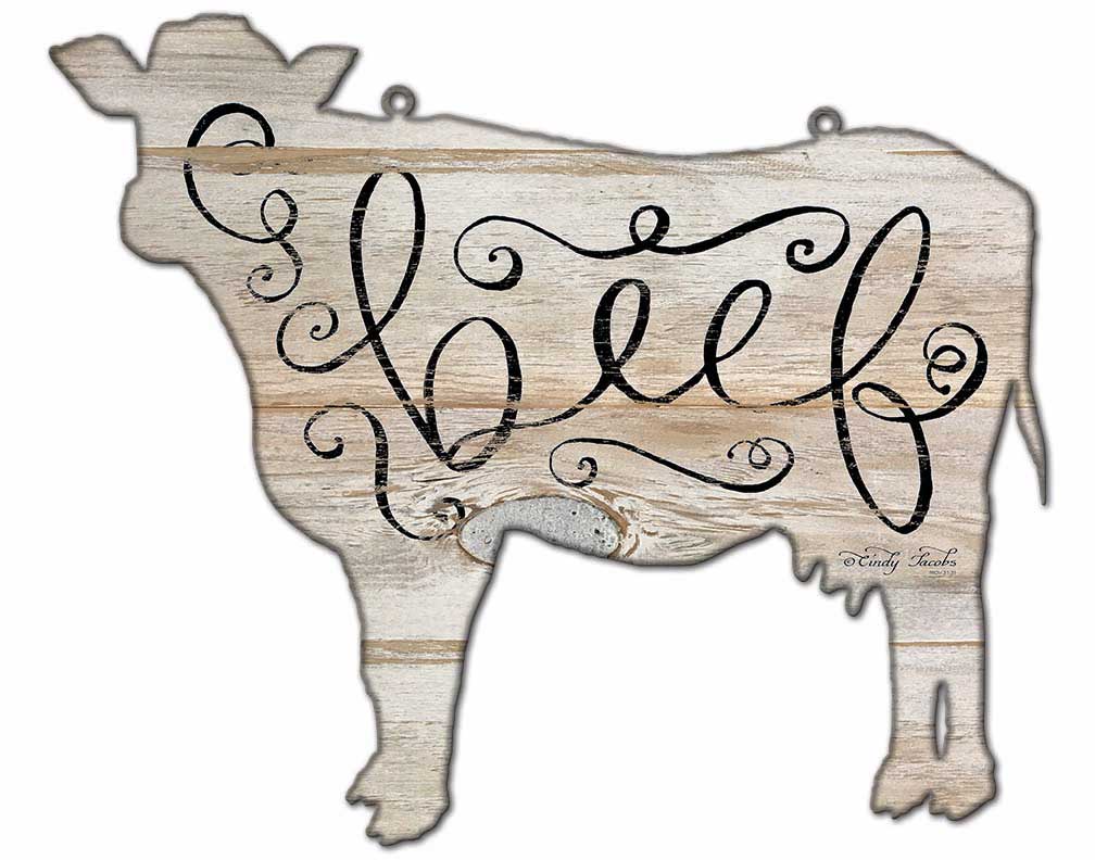 Animal Beef Vintage Sign, Barn and Country, Metal Sign, Wall Art, 17 X 14 Inches
