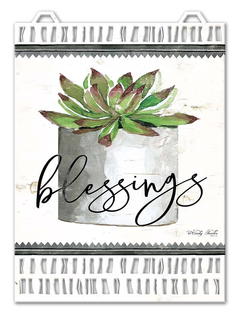 Aztec WH Pot Blessing Vintage Sign, Home & Garden, Metal Sign, Wall Art, 14 X 18 Inches