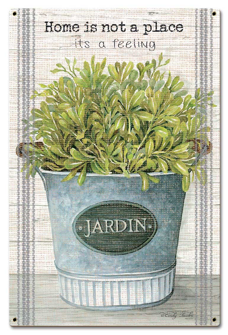 Wood Grain GAL Home Is Not Vintage Sign, Home & Garden, Metal Sign, Wall Art, 16 X 24 Inches