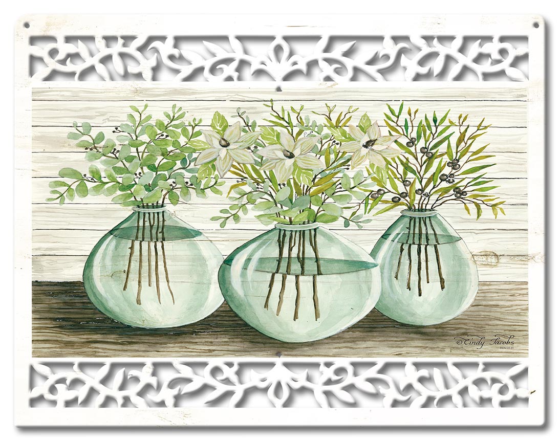 EUC GAL Glass Jars Vintage Sign, Home & Garden, Metal Sign, Wall Art, 25 X 20 Inches