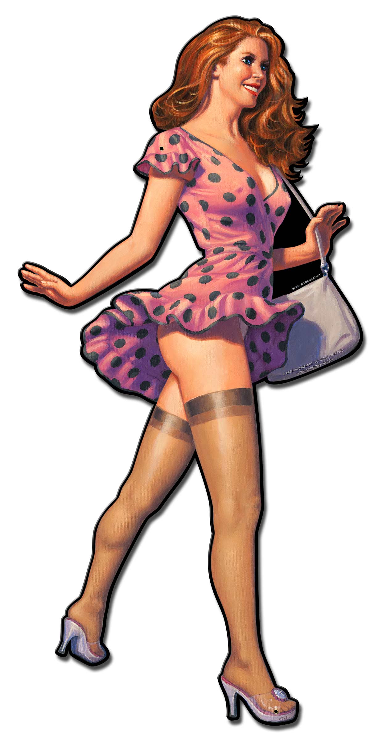 Candy and Cream Girl Vintage Sign, Pinup Girls, Metal Sign, Wall Art, 17 X 34 Inches