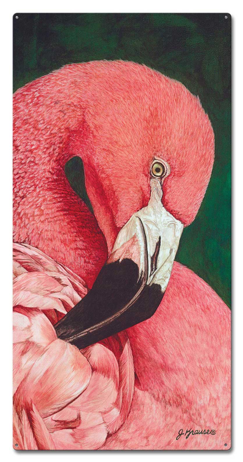 Flamingo Vintage Sign, Automotive, Metal Sign, Wall Art, 18 X 36 Inches