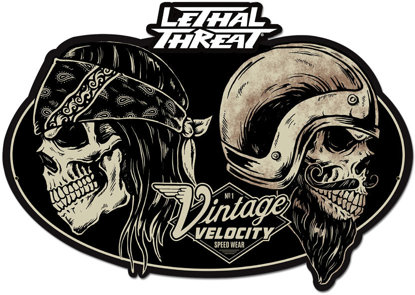 LETH197 - LETHAL THREAT VINTAGE VELOCITY, Man Cave, Metal Sign, Wall Art, 22 X 14 Inches